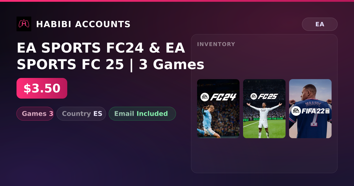 EA SPORTS FC24 & EA SPORTS FC 25 | 3 Games — HabibiAccounts
