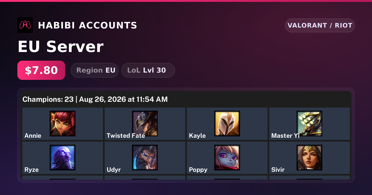EU Server — HabibiAccounts
