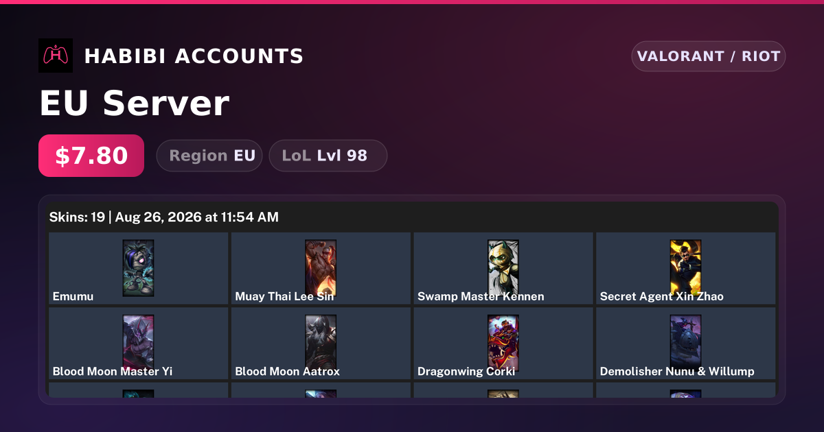 EU Server — HabibiAccounts