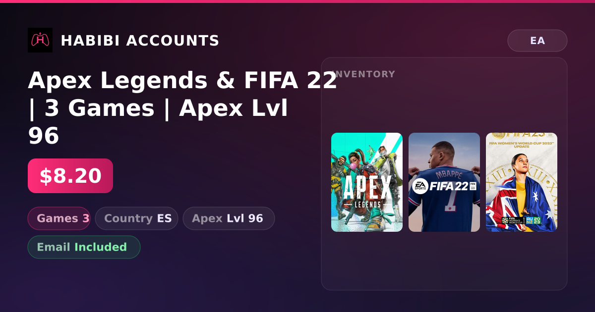 Apex Legends & FIFA 22 | 3 Games | Apex Lvl 96
