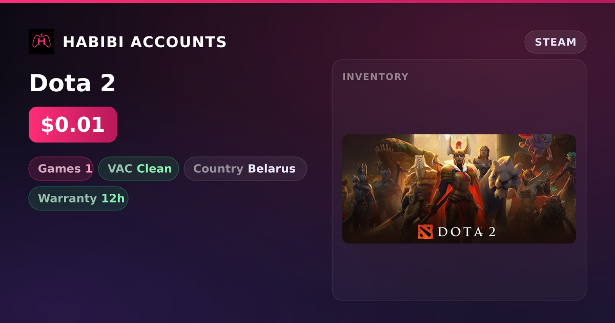 Dota 2 — HabibiAccounts