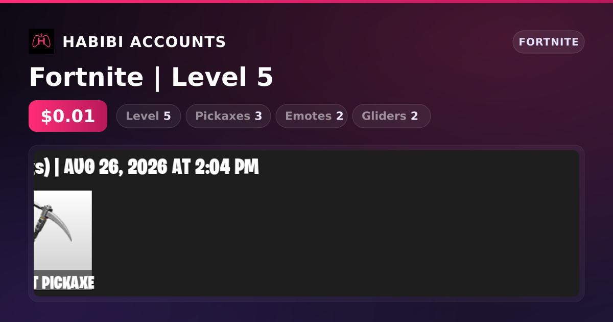 Fortnite | Level 5 — HabibiAccounts