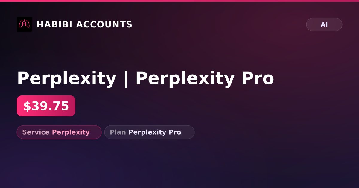 Perplexity | Perplexity Pro — HabibiAccounts