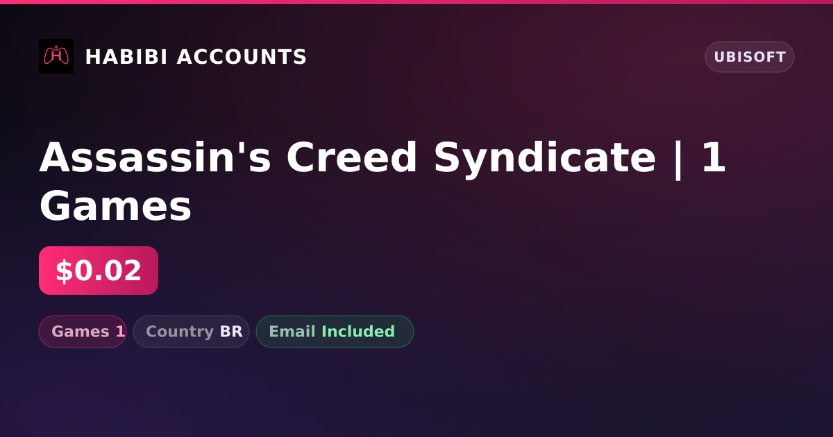 Assassin's Creed Syndicate | 1 Games — HabibiAccounts