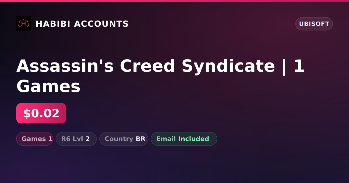 Assassin's Creed Syndicate | 1 Games — HabibiAccounts