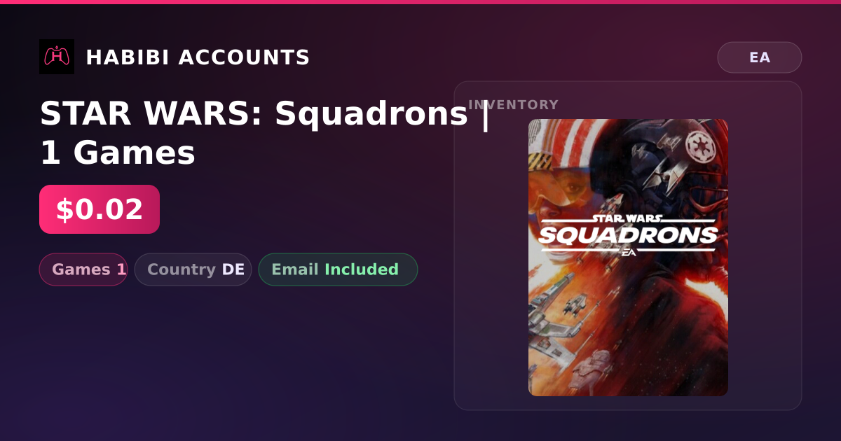 STAR WARS: Squadrons | 1 Games — HabibiAccounts