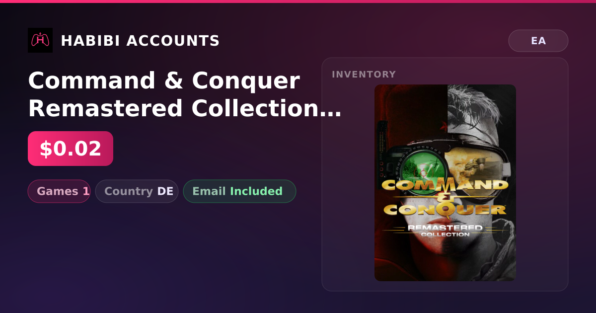 Command & Conquer Remastered Collection | 1 Games — HabibiAccounts