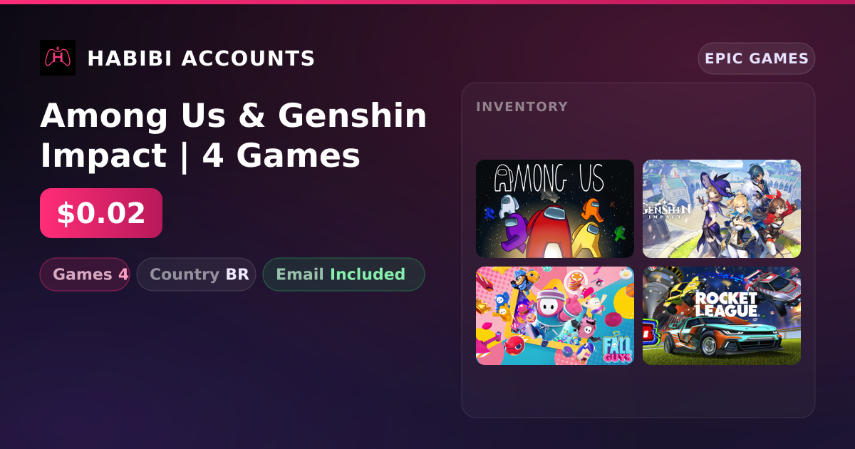 Among Us & Genshin Impact | 4 Games — HabibiAccounts