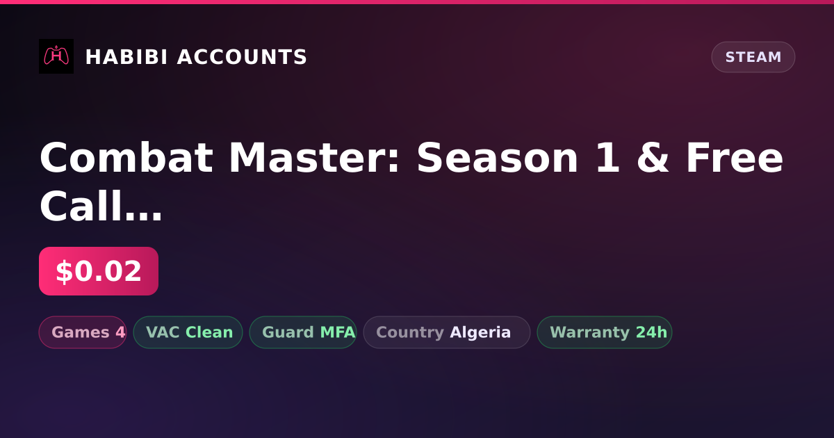 Combat Master: Season 1 & Free Call of Duty: Modern Warfare III — HabibiAccounts