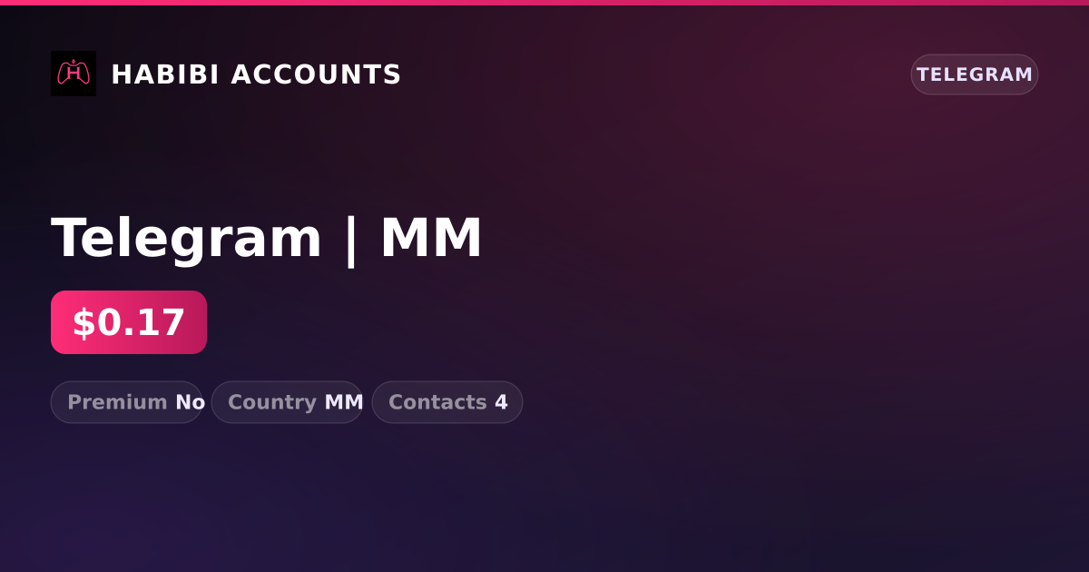 Telegram | MM — HabibiAccounts