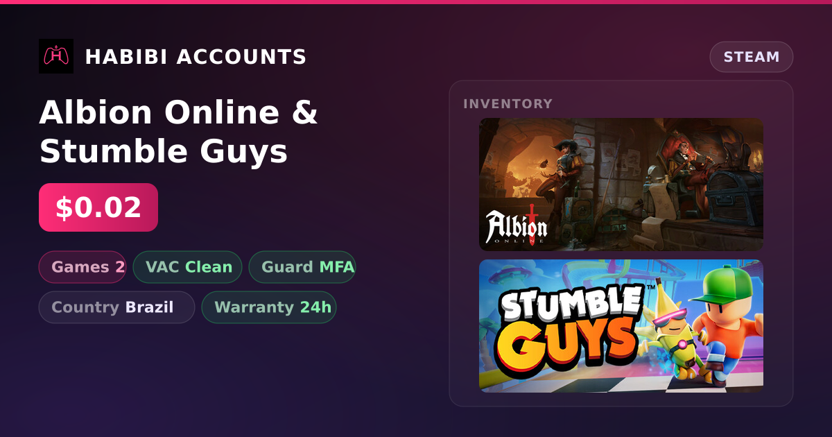 Albion Online & Stumble Guys — HabibiAccounts