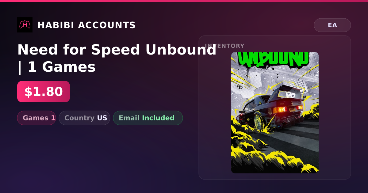 Need for Speed Unbound | 1 Games — HabibiAccounts