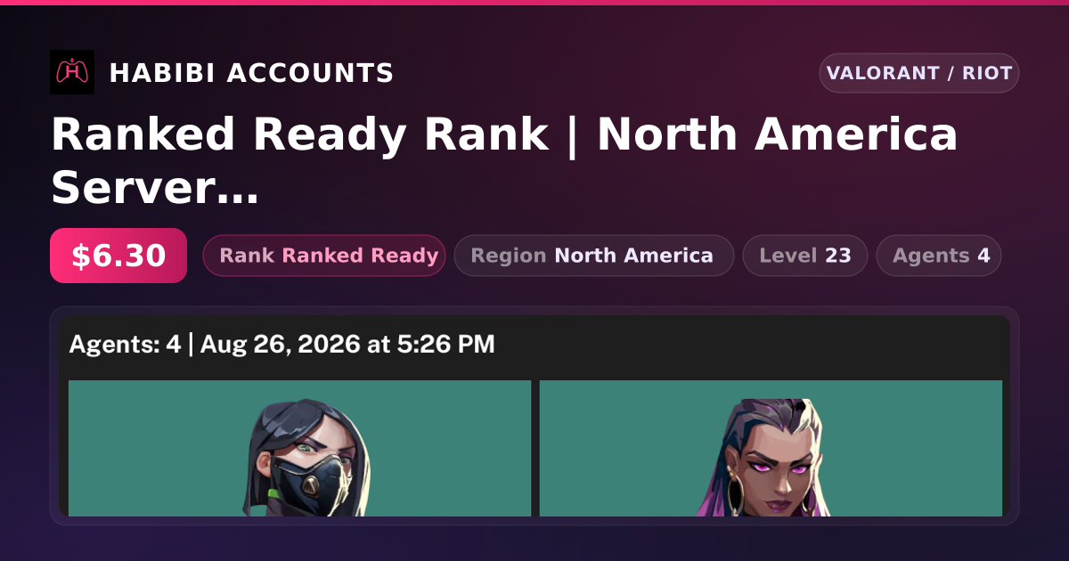 Ranked Ready Rank | North America Server | Level 23 — HabibiAccounts