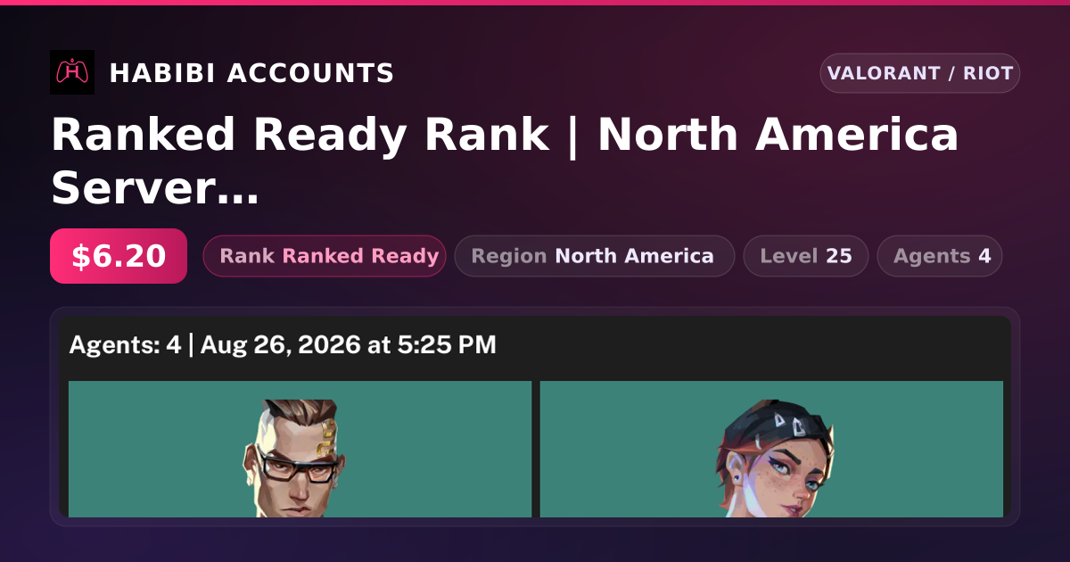 Ranked Ready Rank | North America Server | Level 25 — HabibiAccounts