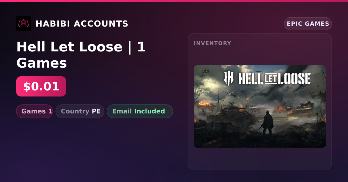 Hell Let Loose | 1 Games — HabibiAccounts