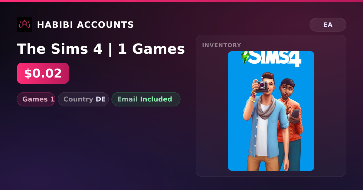 The Sims 4 | 1 Games — HabibiAccounts