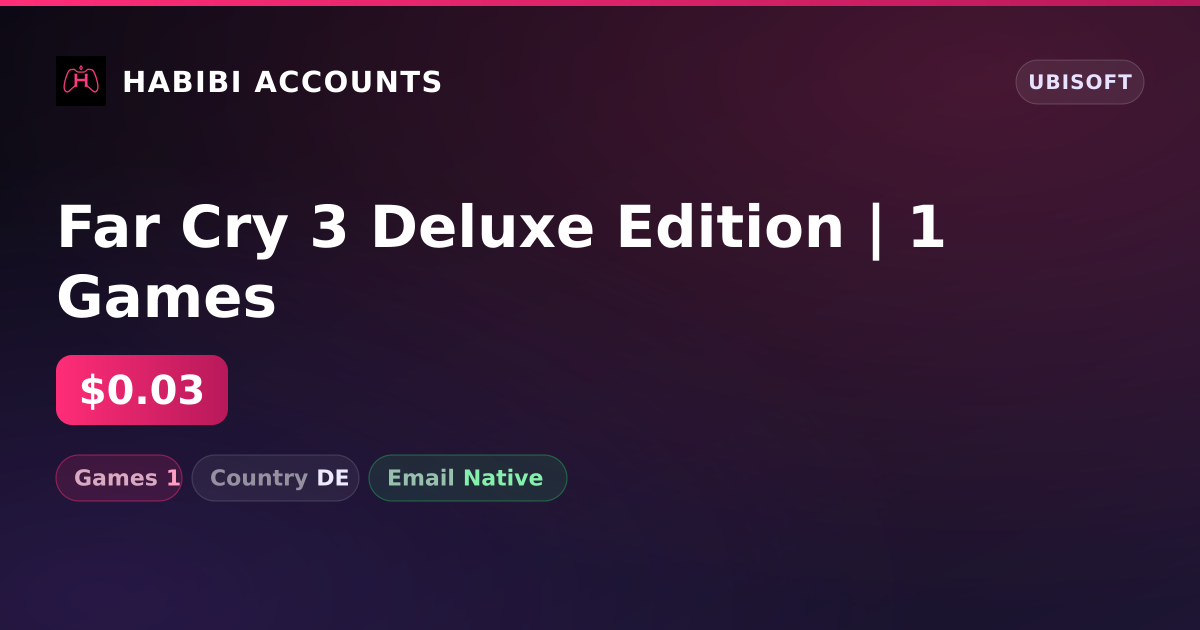Far Cry 3 Deluxe Edition | 1 Games — HabibiAccounts