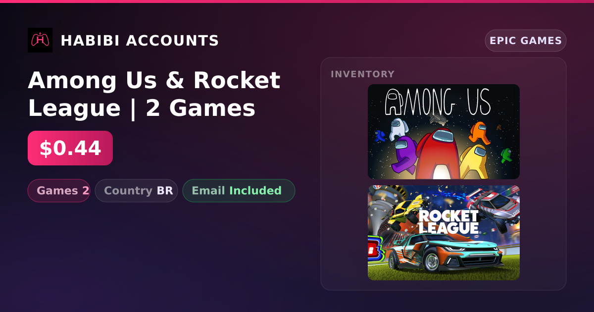 Among Us & Rocket League | 2 Games — HabibiAccounts