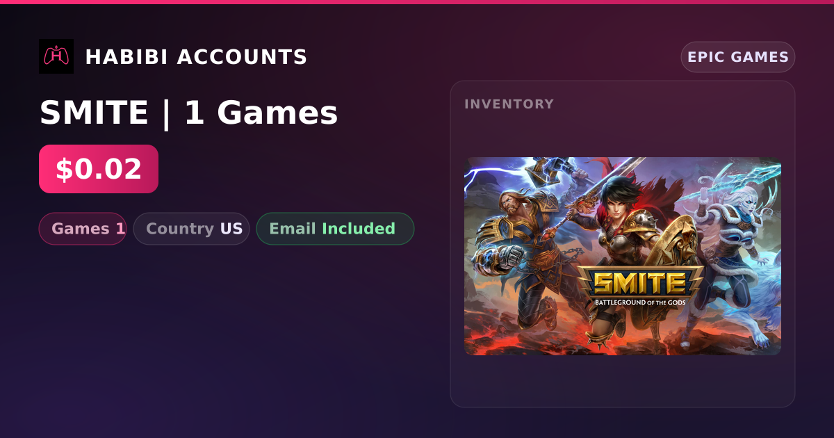SMITE | 1 Games — HabibiAccounts