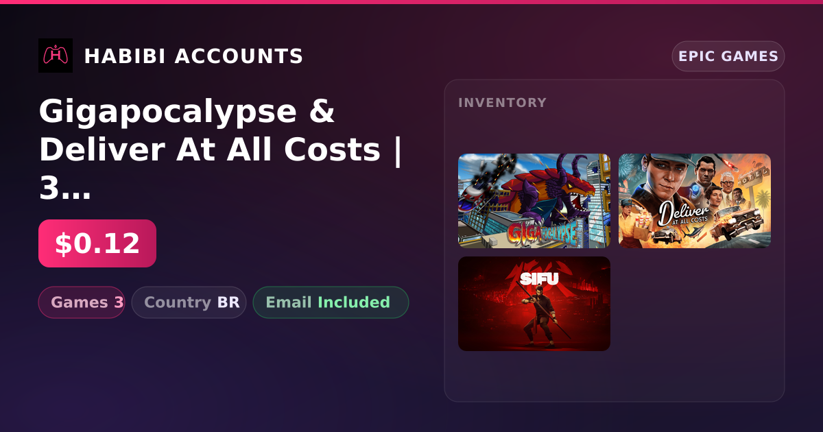 Gigapocalypse & Deliver At All Costs | 3 Games — HabibiAccounts