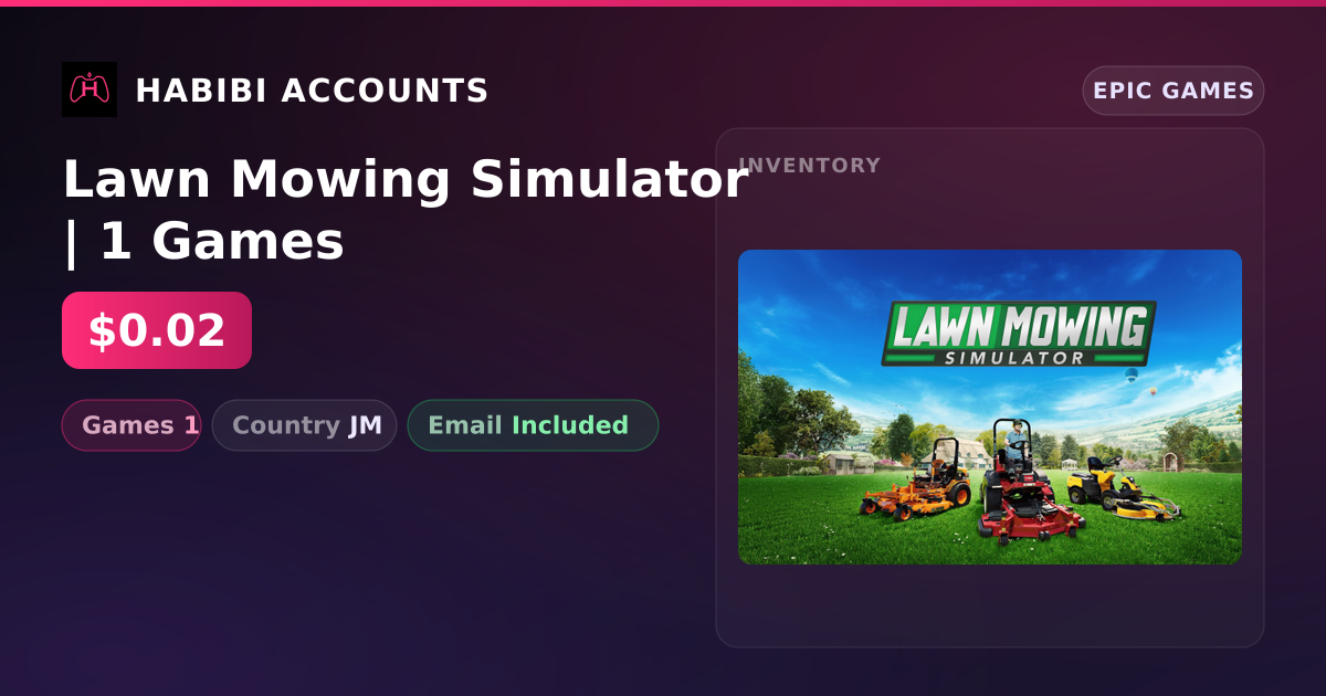 Lawn Mowing Simulator | 1 Games — HabibiAccounts