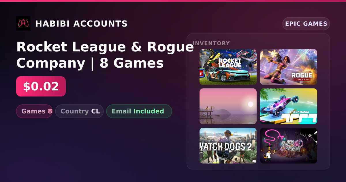 Rocket League & Rogue Company | 8 Games — HabibiAccounts