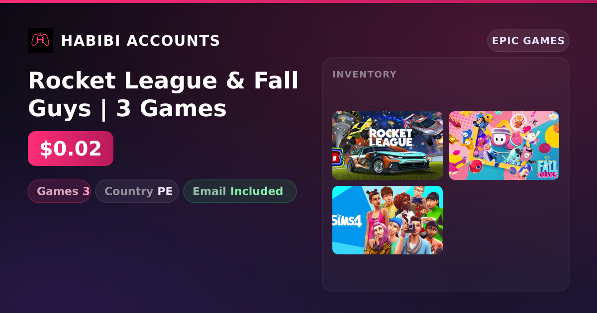 Rocket League & Fall Guys | 3 Games — HabibiAccounts
