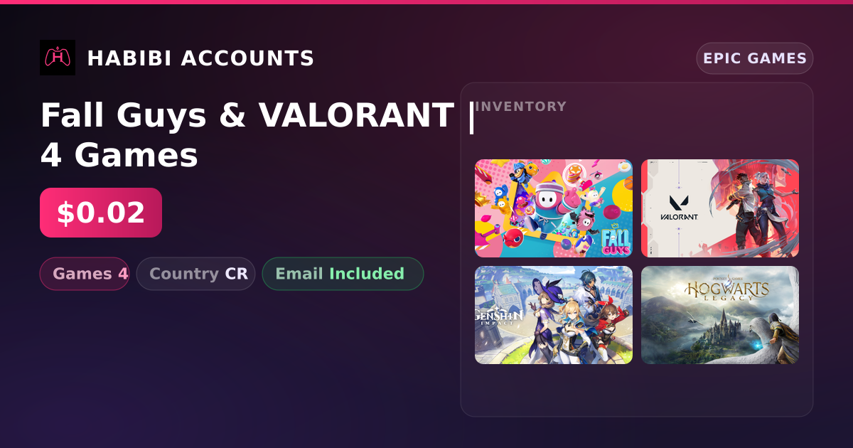 Fall Guys & VALORANT | 4 Games — HabibiAccounts