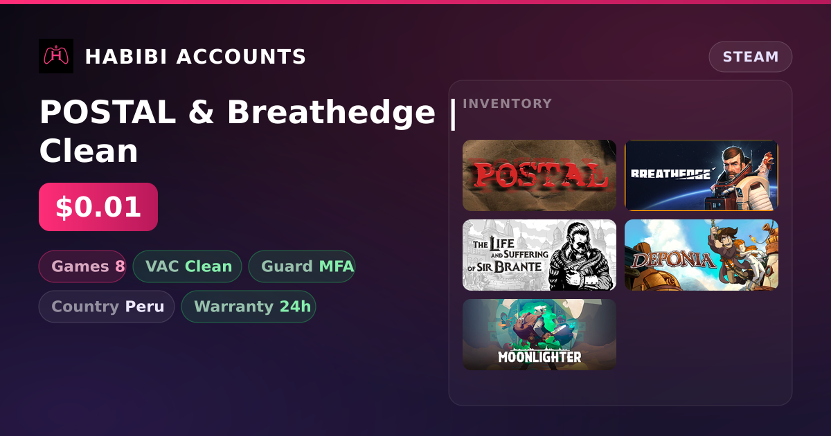 POSTAL & Breathedge | Clean — HabibiAccounts