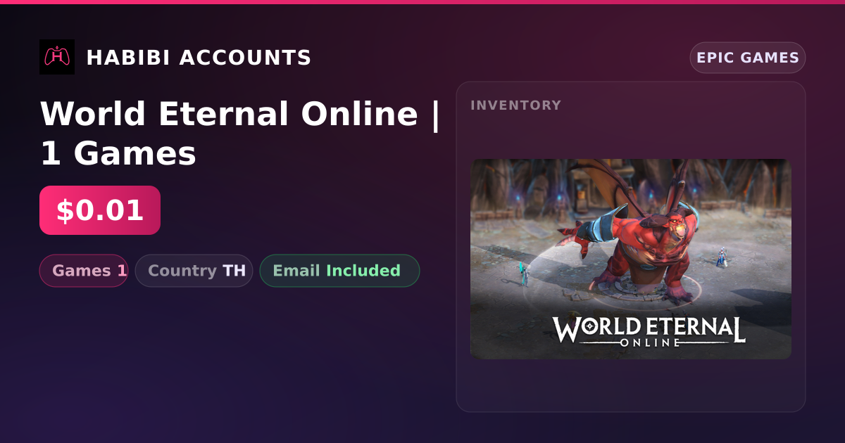 World Eternal Online | 1 Games — HabibiAccounts