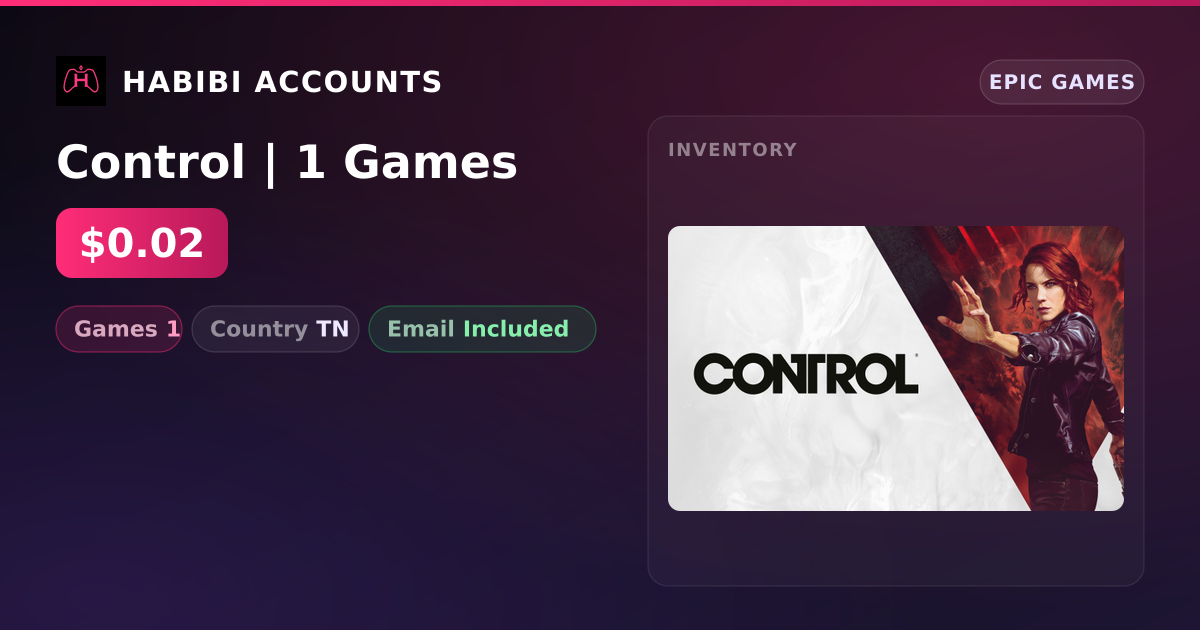 Control | 1 Games — HabibiAccounts