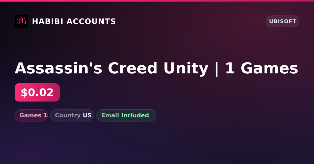 Assassin's Creed Unity | 1 Games — HabibiAccounts