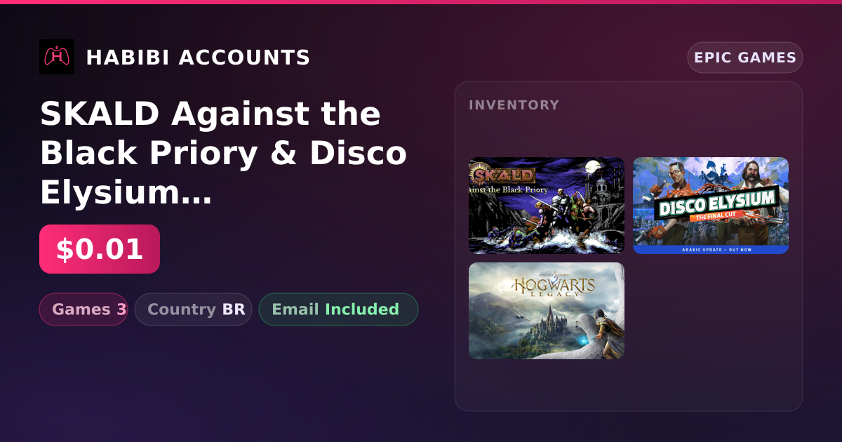 SKALD Against the Black Priory & Disco Elysium | 3 Games — HabibiAccounts