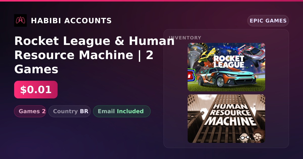 Rocket League & Human Resource Machine | 2 Games — HabibiAccounts