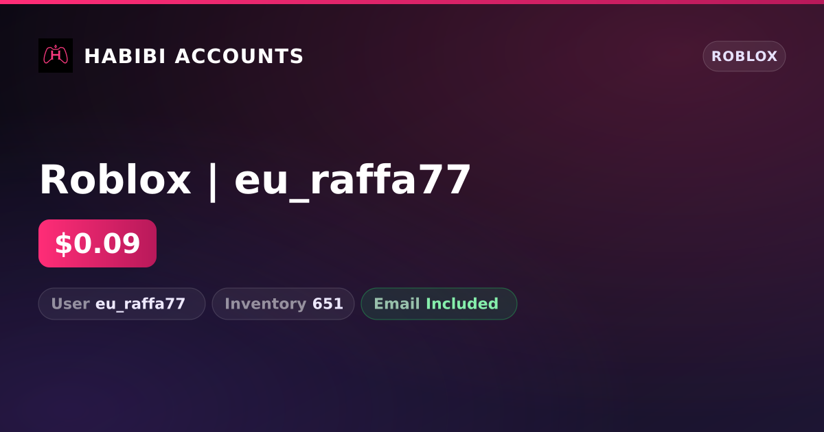 Roblox | eu_raffa77 — HabibiAccounts