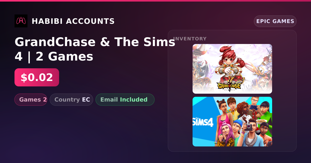 GrandChase & The Sims 4 | 2 Games — HabibiAccounts