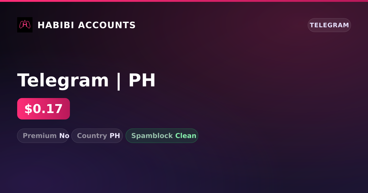 Telegram | PH — HabibiAccounts