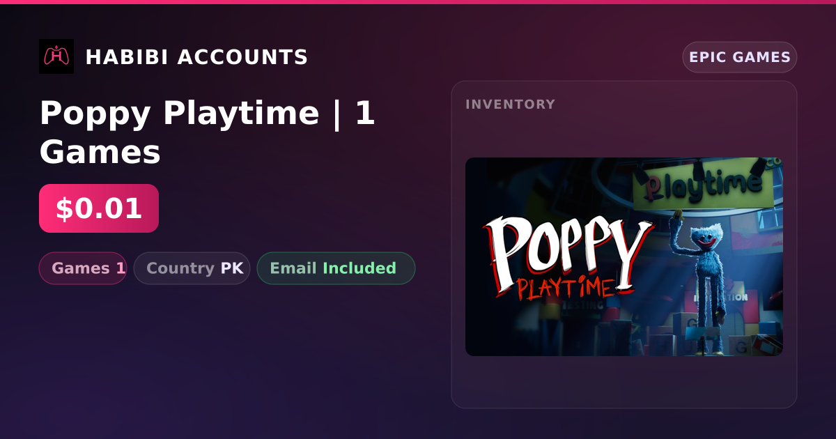 Poppy Playtime | 1 Games — HabibiAccounts