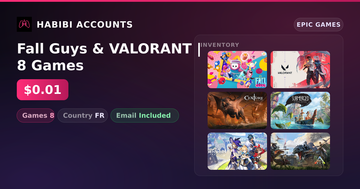 Fall Guys & VALORANT | 8 Games — HabibiAccounts
