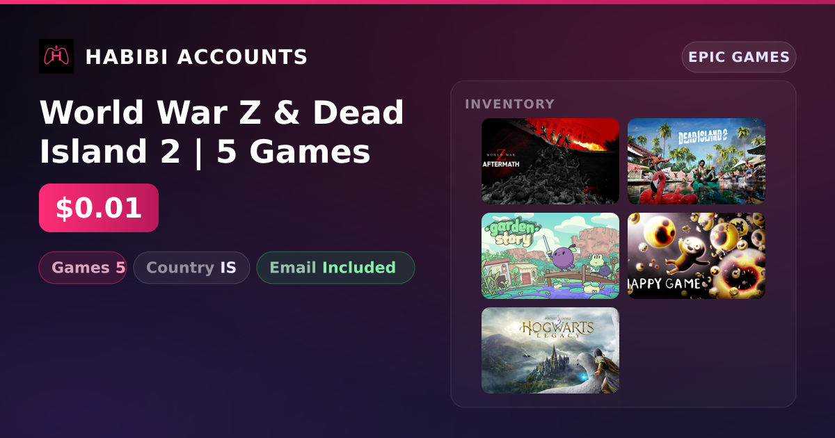 World War Z & Dead Island 2 | 5 Games — HabibiAccounts