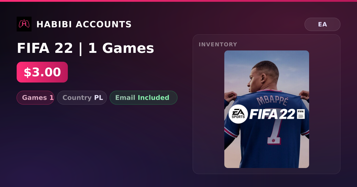 FIFA 22 | 1 Games — HabibiAccounts