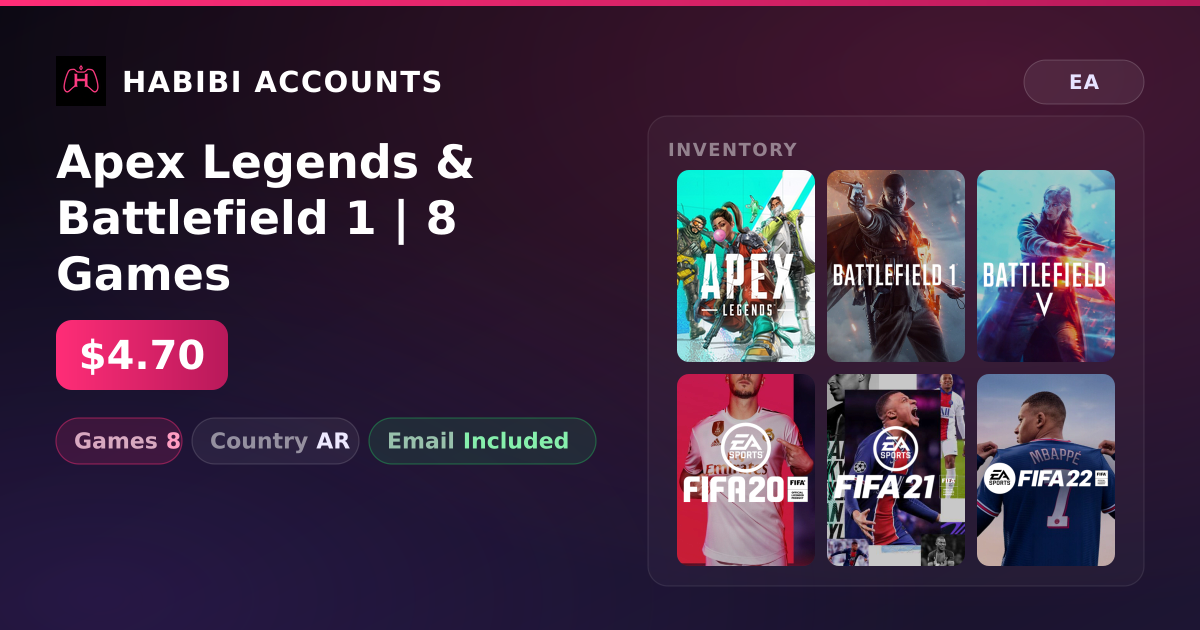 Apex Legends & Battlefield 1 | 8 Games