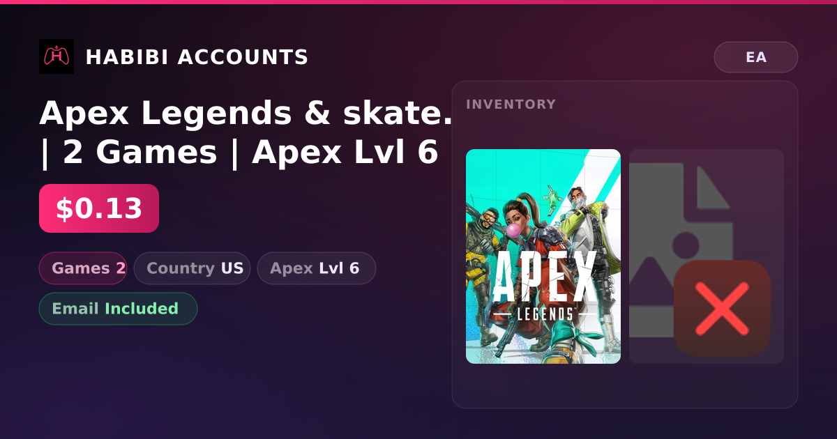 Apex Legends & skate. | 2 Games | Apex Lvl 6 — HabibiAccounts