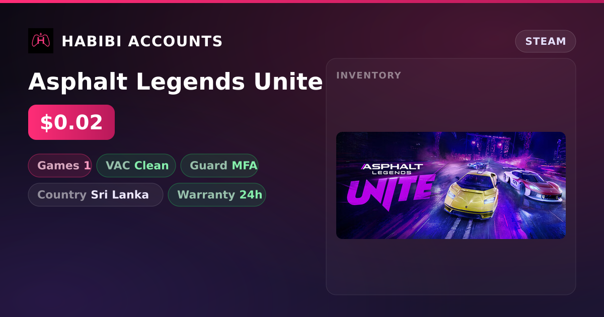Asphalt Legends Unite — HabibiAccounts