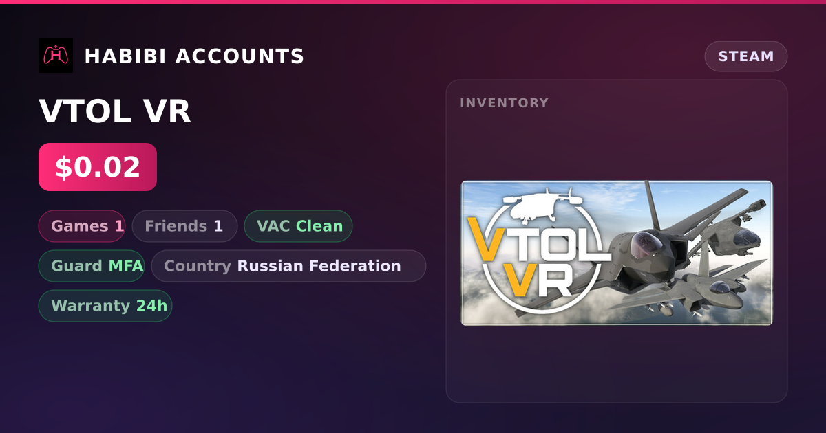 VTOL VR — HabibiAccounts