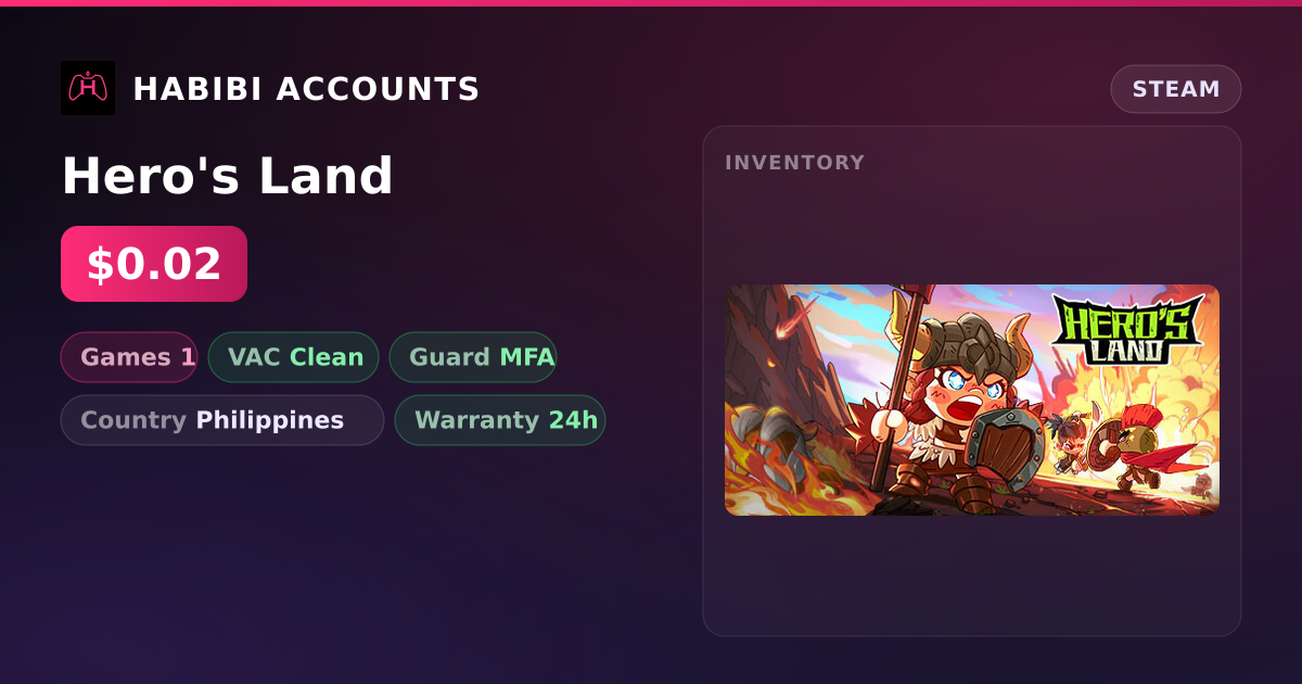 Hero's Land — HabibiAccounts