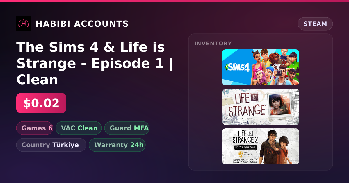 The Sims 4 & Life is Strange - Episode 1 | Clean — HabibiAccounts