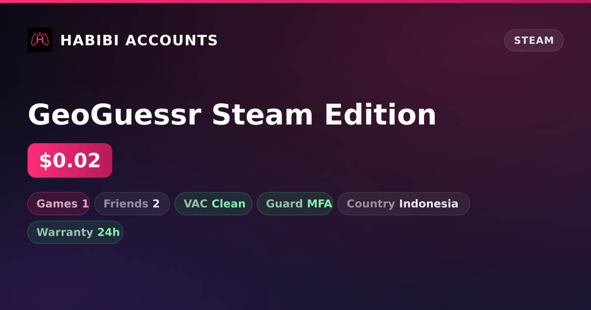 GeoGuessr Steam Edition — HabibiAccounts