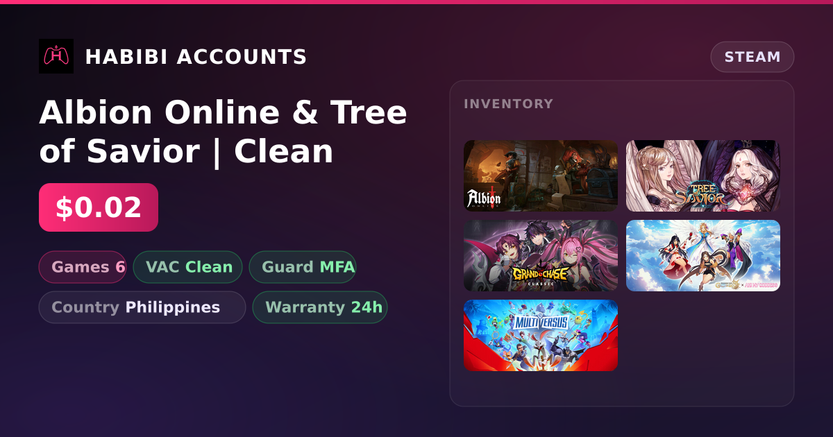 Albion Online & Tree of Savior | Clean — HabibiAccounts