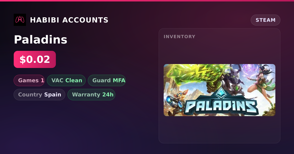 Paladins — HabibiAccounts